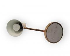  Itsu Itsu Table Lamp Ak 21 in White Gray Leather and Brass 1950s - 4138156