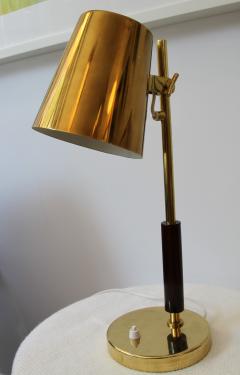 Paavo Tynell - Paavo Tynell Brass & Teak Table Lamp, 1949