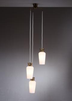  Itsu Itsu chandelier with 3 Opaline Glass Shades Finland - 2377490