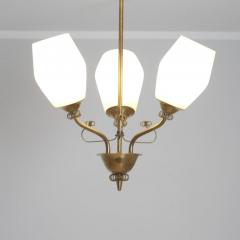  Itsu Mid Century Itsu Ceiling Lamp Model ER 110 3 in Brass Glass Finland 1950s - 4551322