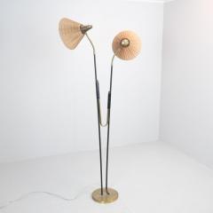  Itsu Mid Century Modern Floor Lamp Model No EN 31 with Rattan Shades Itsu 1950s - 4472670