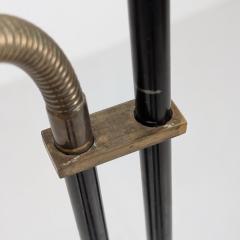  Itsu Mid Century Modern Floor Lamp in Black Brass Rattan Finland 1960s - 4482615