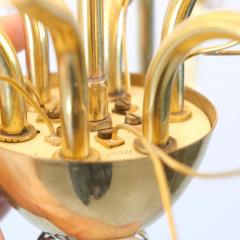  Itsu Mid Century Modern Floral Brass Ceiling Lamp Model ER 85 6 Itsu Finland 1950s - 4289507
