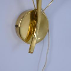  Itsu Mid Century Modern Floral Wall Lamp Model EY 35 in Brass Glass Itsu 1950s - 4398752