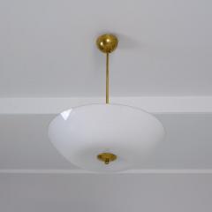  Itsu Minimalist Sleek Ceiling Lamp Model AA 72 40 in Brass Glass Itsu 1950s - 4417370