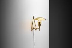  Itsu Model EV 57 Polished Brass Wall Lamp by Itsu Finland ca 1950s - 4753539