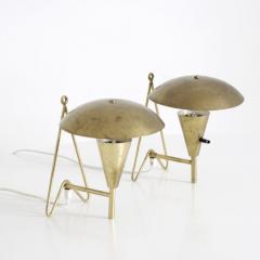  Itsu Pair of Mid Century Brass Wall Table Lamps Model EV 57 Itsu 1950s - 4818625