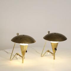  Itsu Pair of Mid Century Brass Wall Table Lamps Model EV 57 Itsu 1950s - 4818627