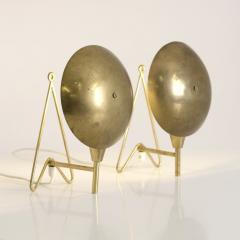  Itsu Pair of Mid Century Brass Wall Table Lamps Model EV 57 Itsu 1950s - 4818629