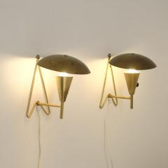  Itsu Pair of Mid Century Brass Wall Table Lamps Model EV 57 Itsu 1950s - 4818631