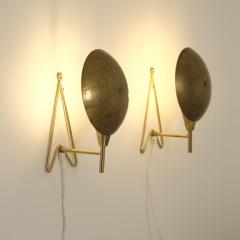 Itsu Pair of Mid Century Brass Wall Table Lamps Model EV 57 Itsu 1950s - 4818632