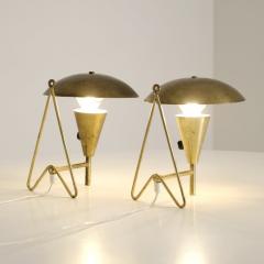  Itsu Pair of Mid Century Brass Wall Table Lamps Model EV 57 Itsu 1950s - 4818634