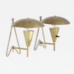  Itsu Pair of Mid Century Brass Wall Table Lamps Model EV 57 Itsu 1950s - 4818740