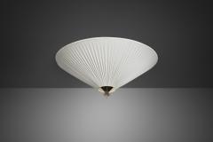  Itsu Pleated Ceiling Light with Brass Finial for Itsu Finland Mid 20th Century - 4739900
