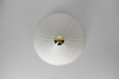  Itsu Pleated Ceiling Light with Brass Finial for Itsu Finland Mid 20th Century - 4739906