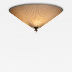  Itsu Pleated Ceiling Light with Brass Finial for Itsu Finland Mid 20th Century - 4742118