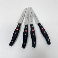  J A Henckels ZWILLING Set of Six Black Knives by J A Henckels Made in Germany Vintage 1970s - 2008525