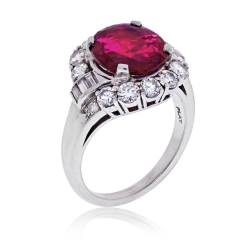  J E Caldwell Co Jewelry Caldwell Silver 2 52 Carat No Heat Ruby Diamond Ring Platinum J E Caldwell Co Signed - 3628079