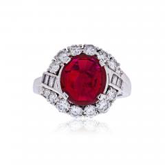  J E Caldwell Co Jewelry Caldwell Silver 2 52 Carat No Heat Ruby Diamond Ring Platinum J E Caldwell Co Signed - 3633613