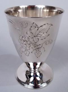 J E Caldwell Co Jewelry Caldwell Silver American Sterling Silver Grapevine Cocktail Set with Shaker 6 Cups - 4353207