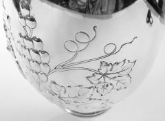 J E Caldwell Co Jewelry Caldwell Silver American Sterling Silver Grapevine Cocktail Set with Shaker 6 Cups - 4353209