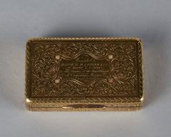  J E Caldwell Co Jewelry Caldwell Silver MEXICAN WAR ERA SOLID GOLD SNUFF BOX SIGNED BY BENNETT CALDWELL PHILADELPHIA - 2619329