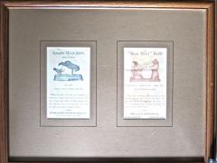  J E Stevens Co Five Mechanical Bank Trade Cards in Frame circa 1880s - 274073