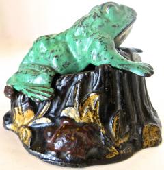  J E Stevens Company Toad On Stump Mechanical Bank American Circa 1886 - 699742