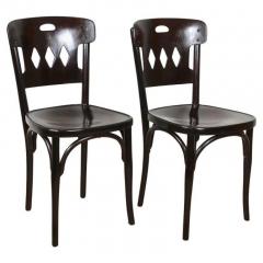  J J Kohn 20th Century Art Nouveau Bentwood Chairs by KOHN Set Of 2 Vienna ca 1910 - 4602388