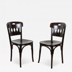  J J Kohn 20th Century Art Nouveau Bentwood Chairs by KOHN Set Of 2 Vienna ca 1910 - 4603555