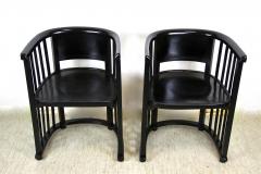  J J Kohn Black Art Nouveau Armchairs by J Hoffmann Attributed to J J Kohn AT ca 1910 - 4071622