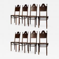  J J Kohn J J Kohn rarest neo gothic set of 8 dinning chairs - 1651949