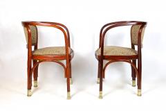  J J Kohn Pair Of Art Nouveau Armchairs by Gustav Siegel For J J Kohn Austria ca 1905 - 3523082