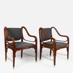  J J Kohn Pair Of Art Nouveau Armchairs by Otto Wagner for J J Kohn Austria ca 1904 - 3330968