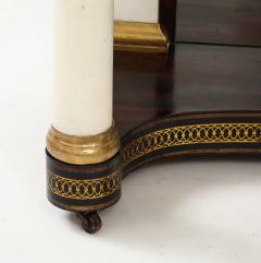  J J W Meeks A Fine Carved Parcel Gilt Stenciled Mahogany Marble Top Pier Table c 1825 - 3482648