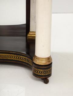  J J W Meeks A Fine Carved Parcel Gilt Stenciled Mahogany Marble Top Pier Table c 1825 - 3482649