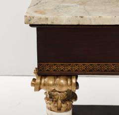  J J W Meeks A Fine Carved Parcel Gilt Stenciled Mahogany Marble Top Pier Table c 1825 - 3482655