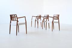  J L Mollers Mobelfabrik Niels Otto Moller armchairs 66 in rosewood and boucl Denmark 1974 - 4021285