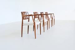  J L Mollers Mobelfabrik Niels Otto Moller armchairs 66 in rosewood and boucl Denmark 1974 - 4021288