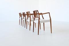  J L Mollers Mobelfabrik Niels Otto Moller armchairs 66 in rosewood and boucl Denmark 1974 - 4021293