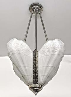  J Robert French Art Deco Pendant Chandelier Signed by J Robert - 3941699