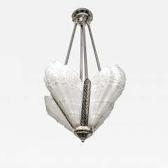  J Robert French Art Deco Pendant Chandelier Signed by J Robert - 4278982