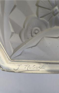  J Robert Pair of French Art Deco Wall Sconces signed by J Robert - 3942482