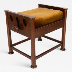  J S Henry J S Henry in the style of Voysey An Arts Crafts walnut adjustable piano stool - 4233040