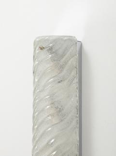  J T Kalmar Kalmar Lighting 1970s Rectangular Ice Glass wall Light by Kalmar - 4090134