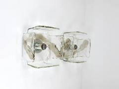  J T Kalmar Kalmar Lighting 2x J T Kalmar Large Murano Glass Sconce or Flush Mount Vienna 1960s - 4116896