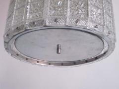  J T Kalmar Kalmar Lighting Austrian Mid Century Modern Glass Pendant Flush Mount Attributed to J T Kalmar - 1877185