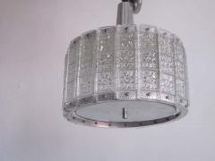  J T Kalmar Kalmar Lighting Austrian Mid Century Modern Glass Pendant Flush Mount Attributed to J T Kalmar - 1877187