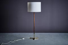  J T Kalmar Kalmar Lighting Floor Lamp in Brass and Rosewood by Kalmar Austria 1960s - 3736350