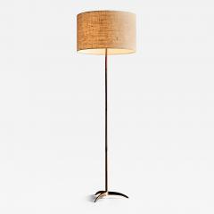  J T Kalmar Kalmar Lighting Floor Lamp in Brass and Wood by Kalmar - 4701126